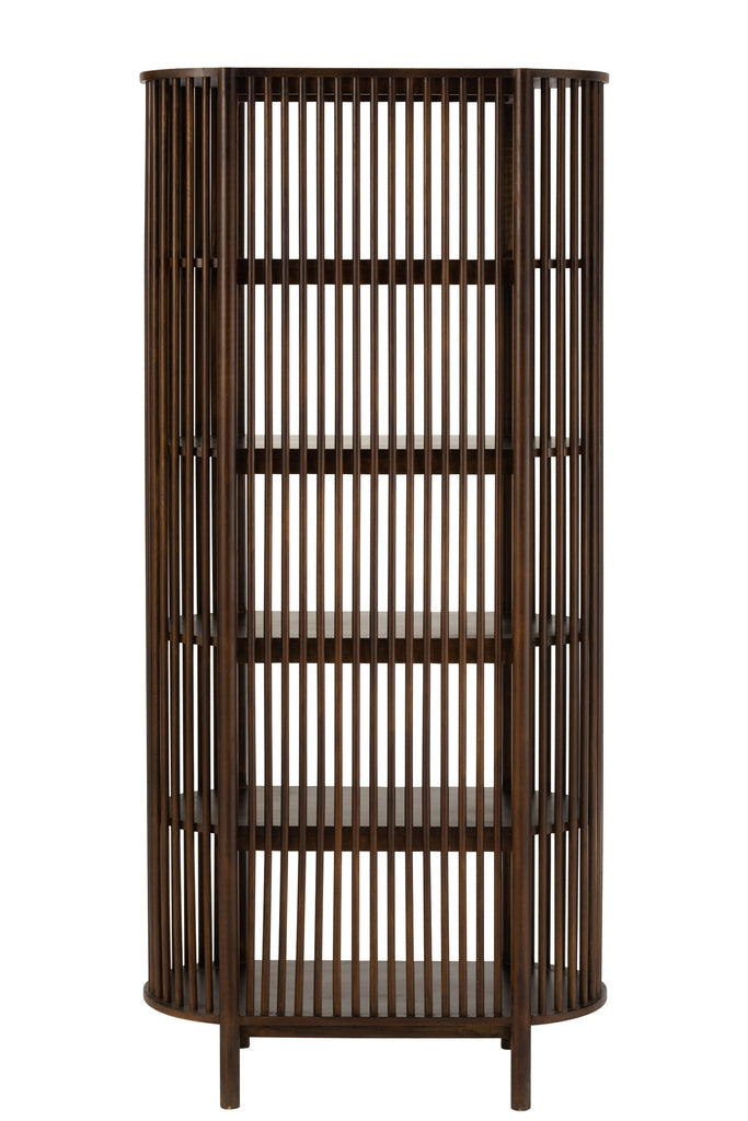 Rack Conie 5 Shelves Mango Wood Dark Brown