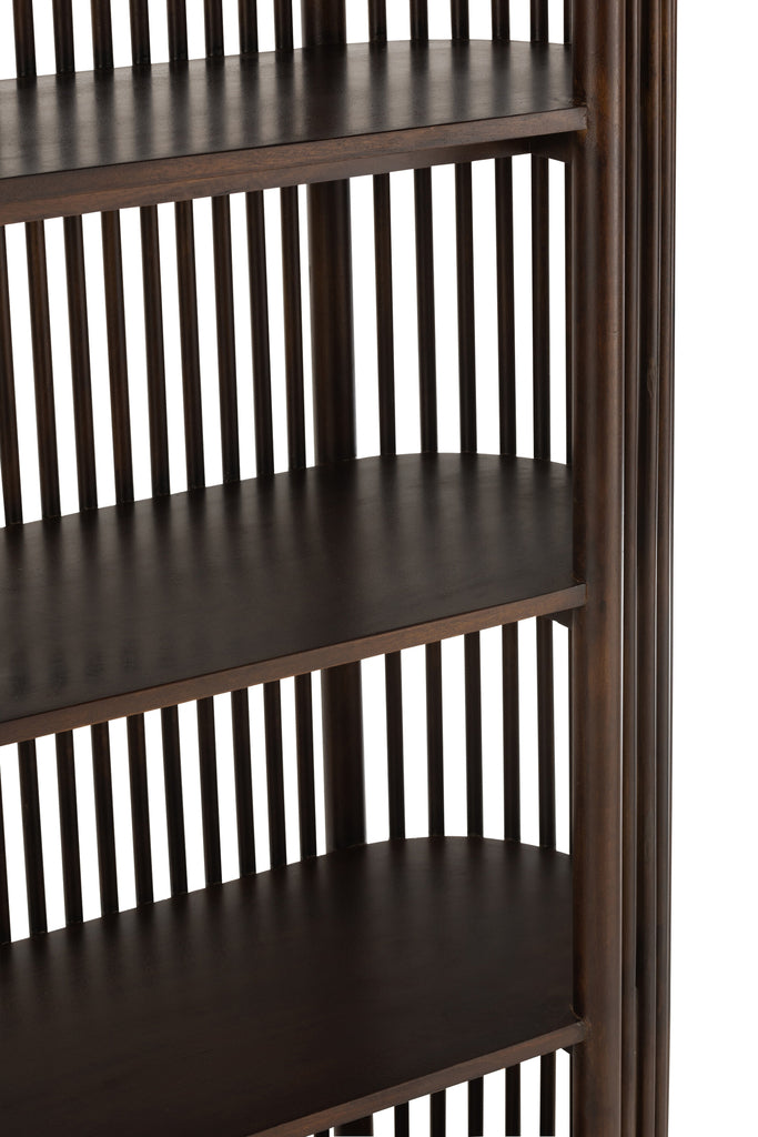 Rack Conie 5 Shelves Mango Wood Dark Brown