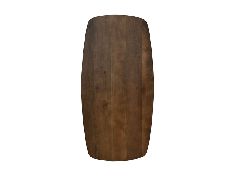 Rechthoekige eettafel - 220x110x76 - Naturel/zwart - Mangohout/metaal