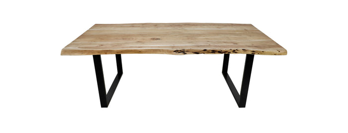 Rechthoekige tafel SoHo - 260x100x73 - Naturel/zwart - Acaciahout/metaal