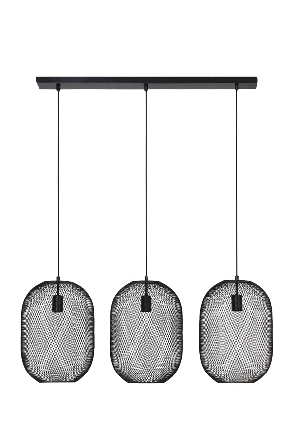 Hanging lamp 3L 101x29x120 cm REILLEY black