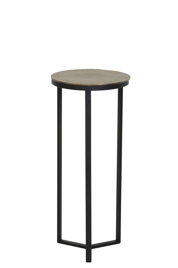 Pillar 35x81 cm RETIRO black+raw antique bronze