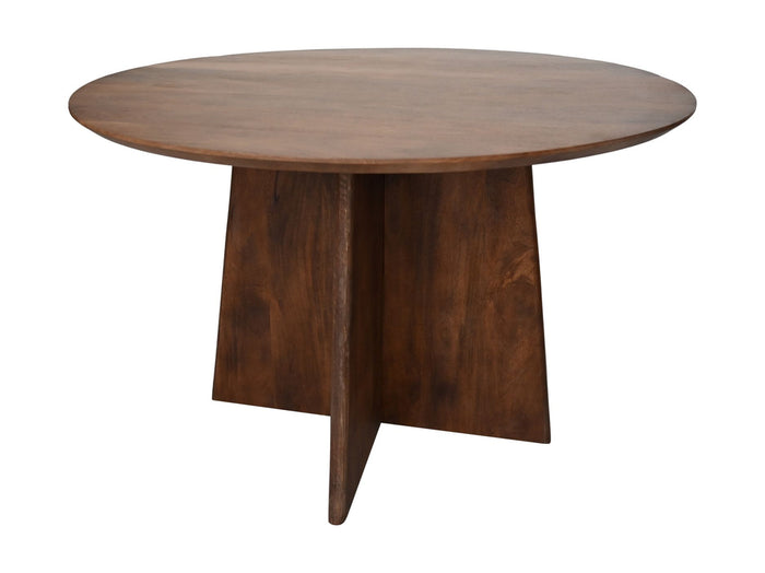 Ronde eettafel - 120x120x77 - Bruin - Mangohout