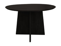 Ronde eettafel - ø140x77 - Zwart - Mangohout