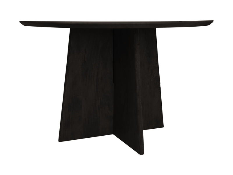 Ronde eettafel - ø140x77 - Zwart - Mangohout