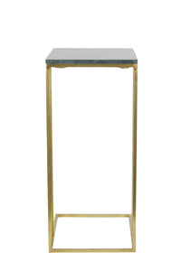 Side table 41x31x66 cm ROSHAN green marble+antique bronze
