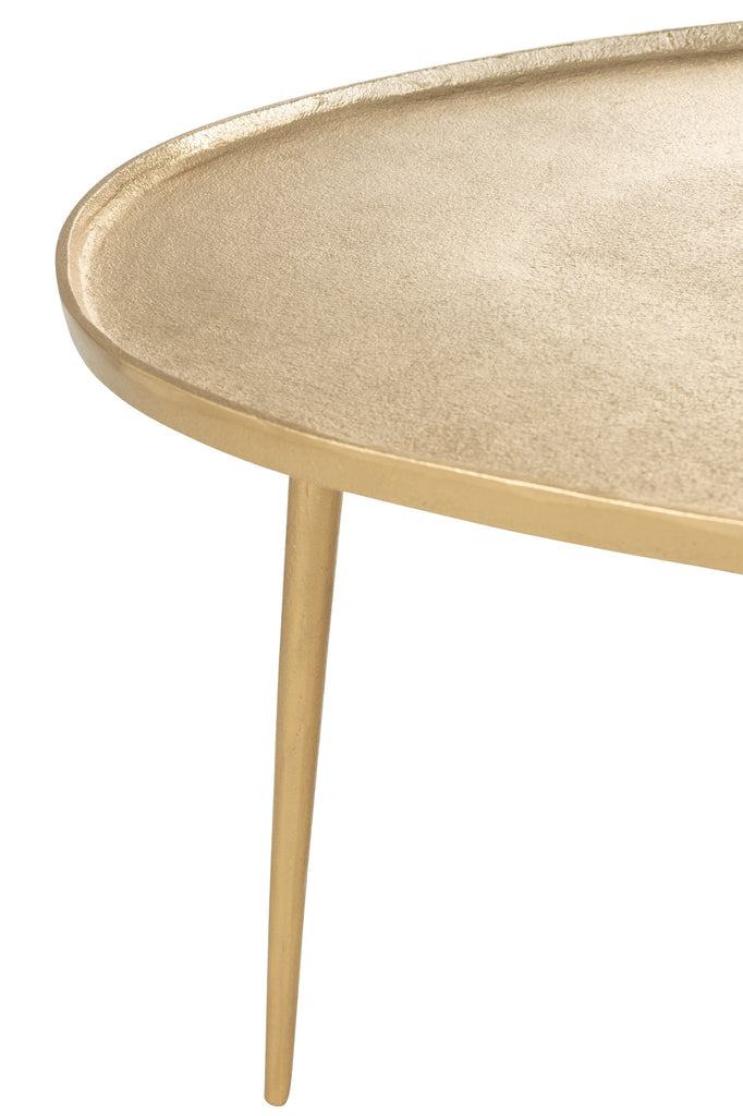 Set Of 2 Sidetables Vinta Aluminium Gold