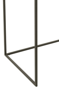 Set Of 2 Side Table Metal Bronze/Black