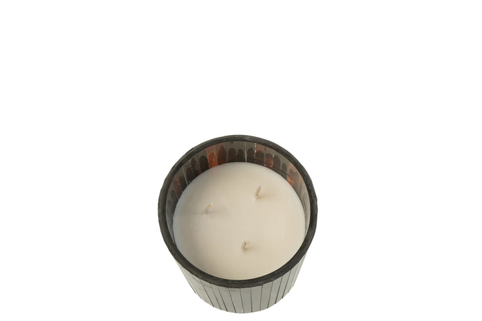 Scented Candle Noa Woody Aurora Brown Small-35H