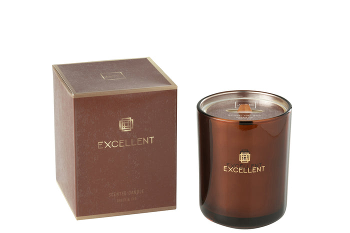 Scented Candle Excellent Siberia Fir Brown Medium-80U