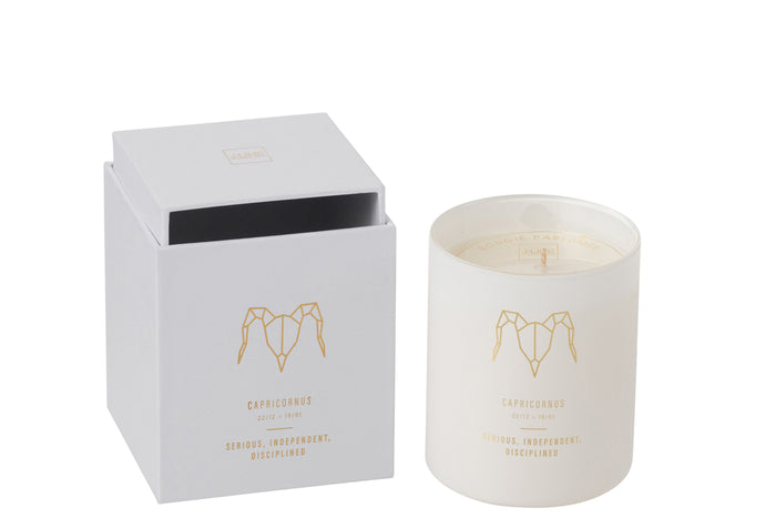 Scented Candle Astro  Capricornus White-50H