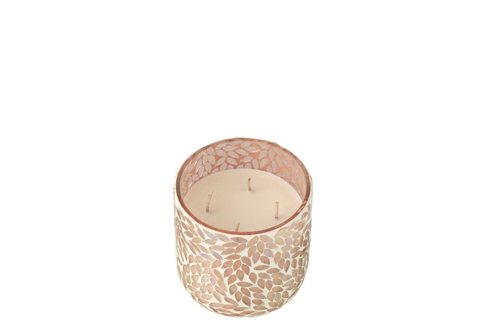 Scented Candle Tender Rose Wax Pink Medium-70Hours