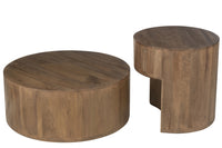 Set Of 2 Table Toge Mango Wood Brown