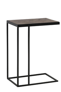 Side table 45x30x62 cm CHISA wood brown-black