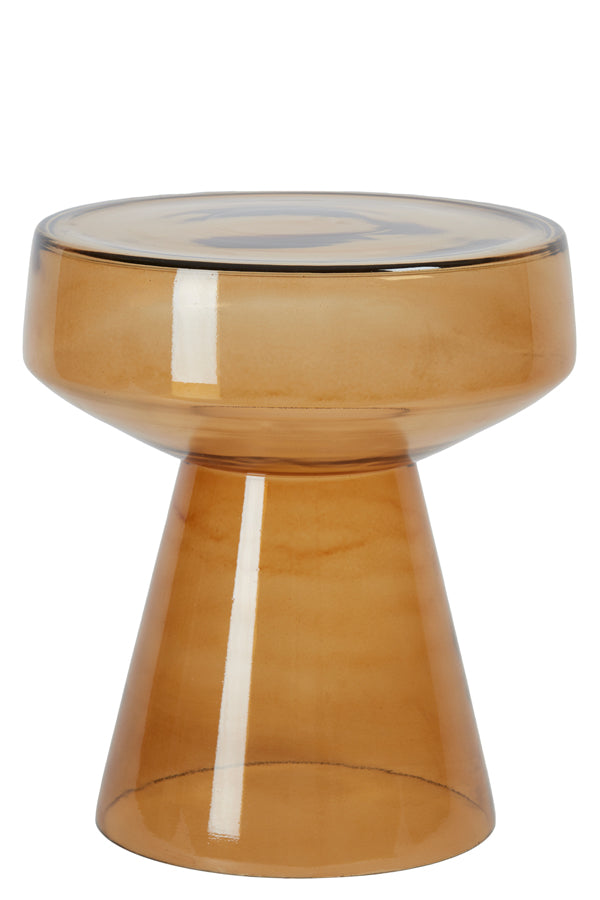 Side table 37x44 cm DAKWA glass ocher yellow