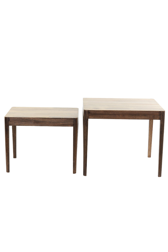 Side table S/2 46x38x36+50x50x42 cm STIJN wood brown