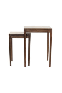 Side table S/2 30x30x45+38x38x53 cm STIJN wood brown