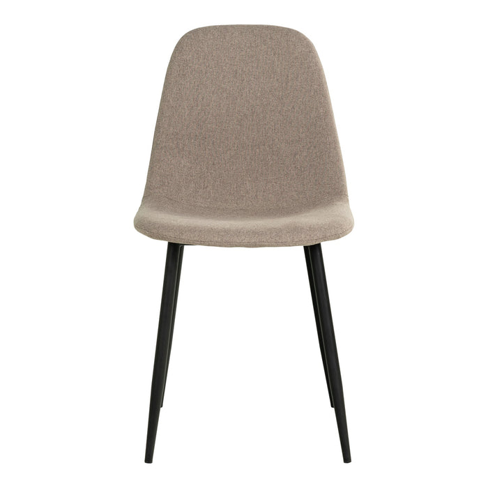 Stockholm Dining Chair - Dining Chair, stone with black legs, HN1231 - set of 2