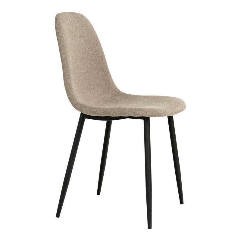 Stockholm Dining Chair - Dining Chair, stone with black legs, HN1231 - set of 2