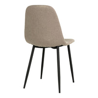 Stockholm Dining Chair - Dining Chair, stone with black legs, HN1231 - set of 2