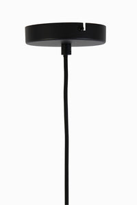 Hanging lamp 30x28 cm SUBAR matt black+smoked glass