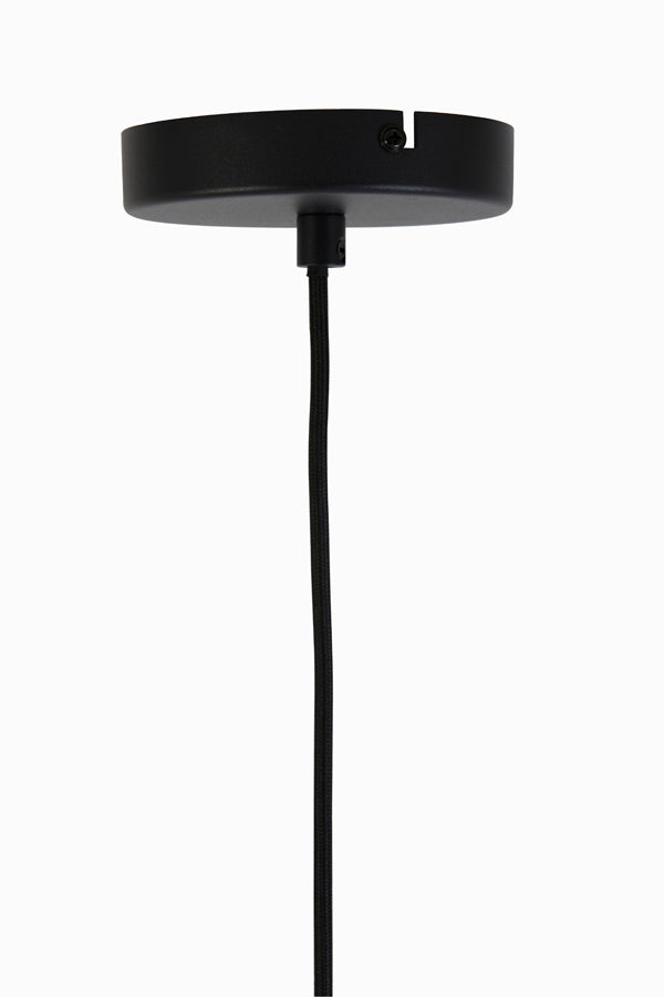 Hanging lamp 30x28 cm SUBAR matt black+smoked glass