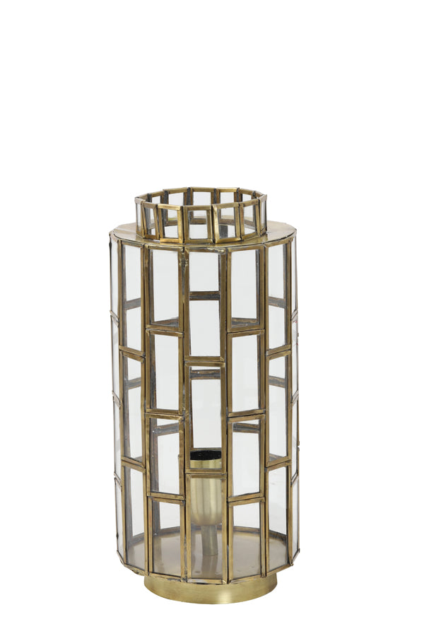 Table lamp 15x31 cm SSTRENE antique bronze+glass