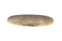 Tafelblad ovaal - 220x110 cm - blank - teak