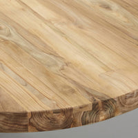 Tafelblad ovaal - 220x110 cm - blank - teak