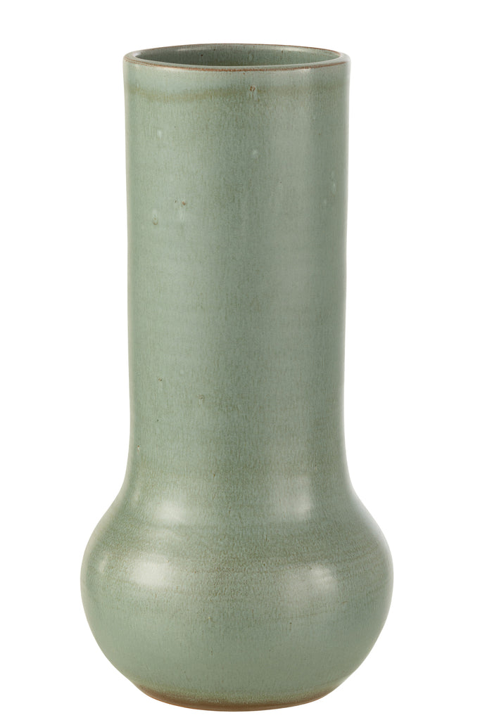 VASE ORGANIC CERAMIC GREY BLUE