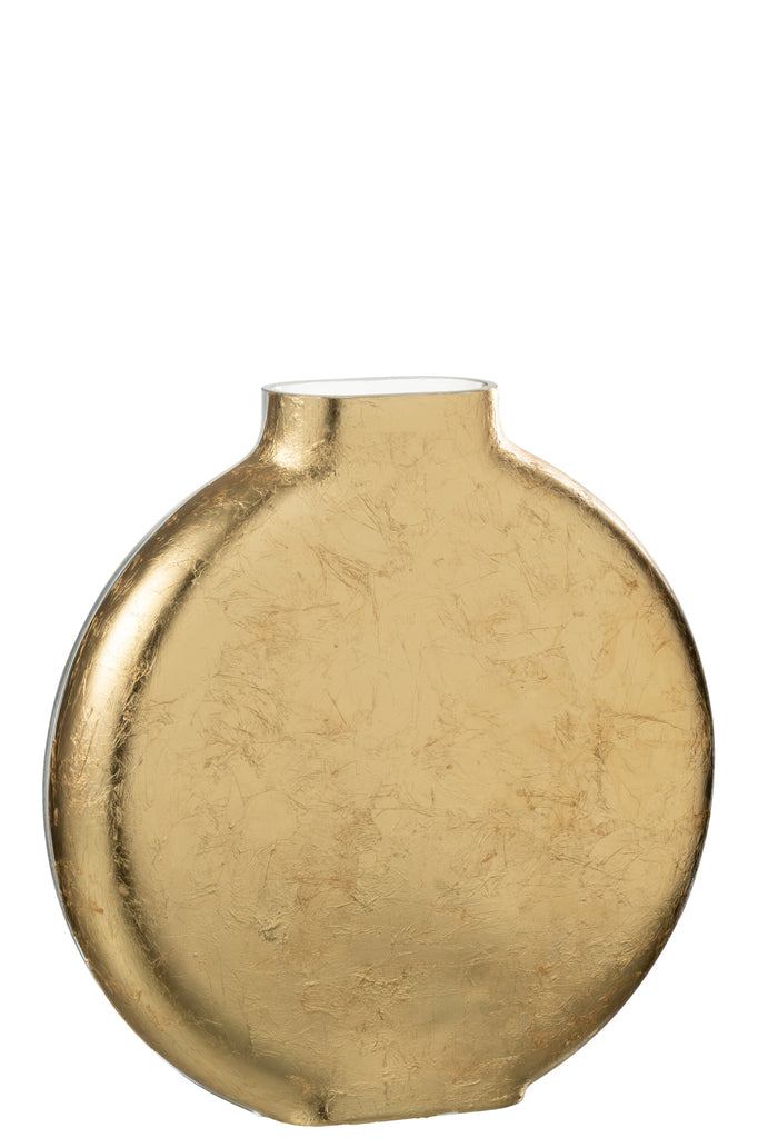 Vase Miki Verre Transparent/Gold Large