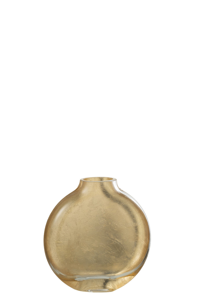 Vase Miki Verre Transparent/Gold Small