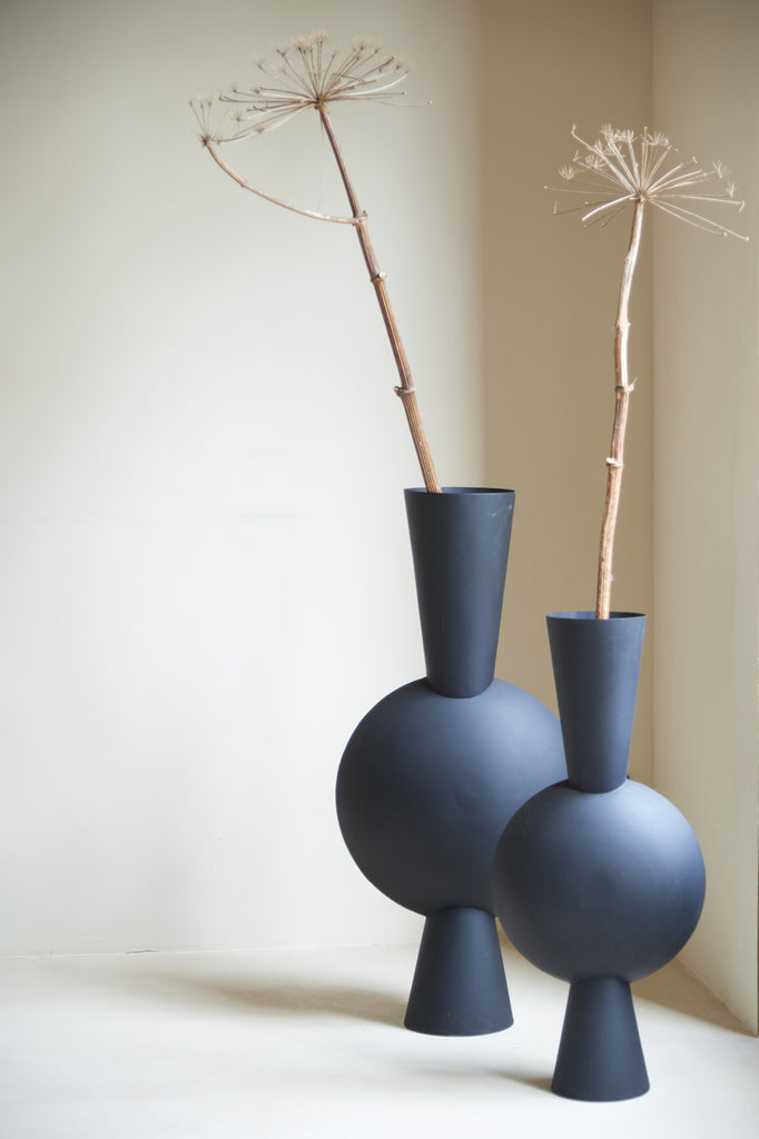 Vase deco 37,5x22x81 cm KAVANDU matt black