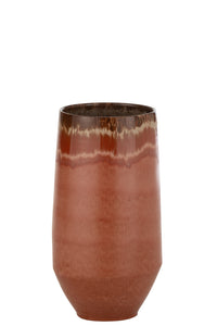 Vase Aline Long Ceramic Red Large