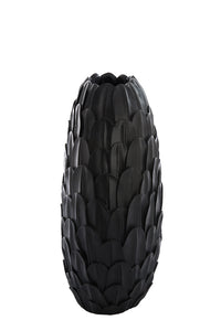 Vase deco 37x23x50 cm FEDER black