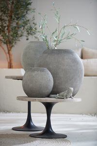 Vase deco 40x14x36 cm RAYSKIN grey