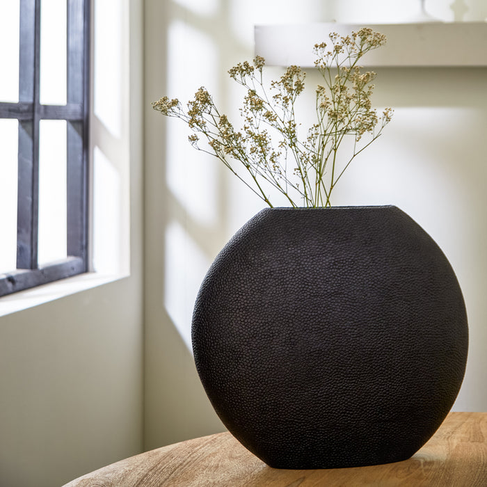 Vase deco 49,5x20x45 cm RAYSKIN matt black