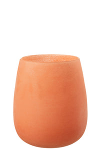 Vase Frosted Glass Coral