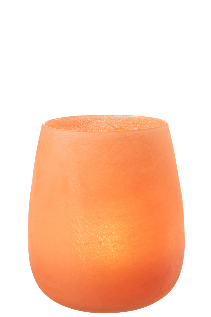 Vase Frosted Glass Coral