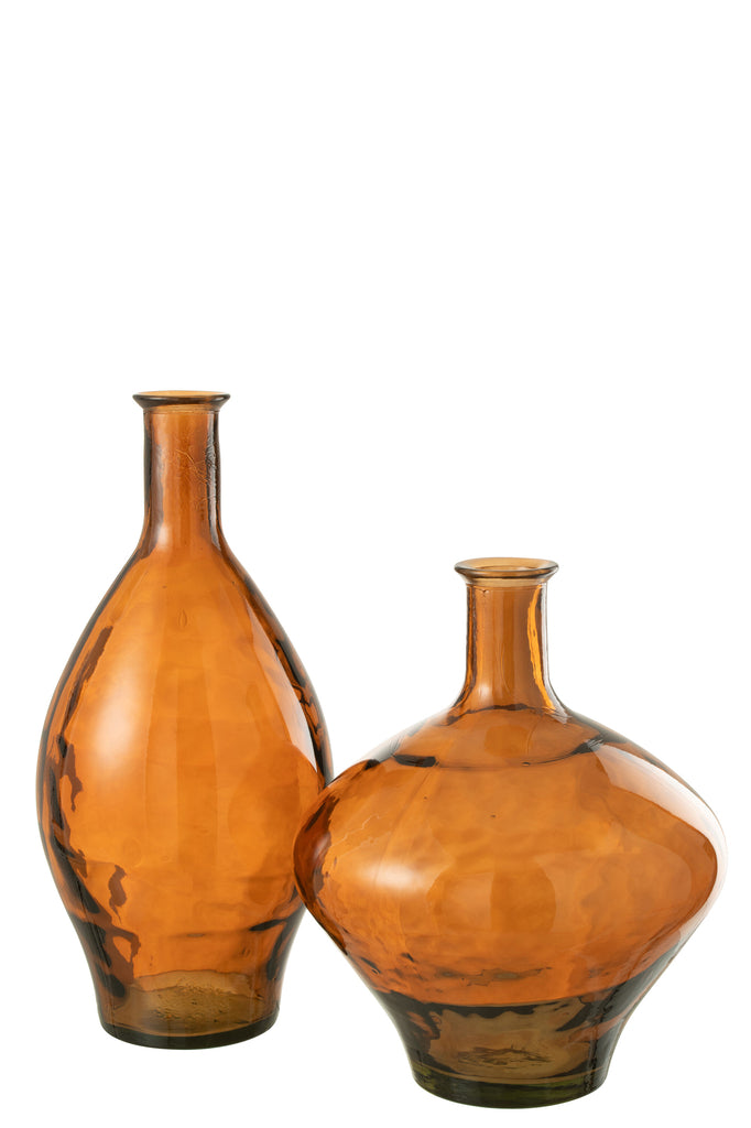 Vase High Glass Brown