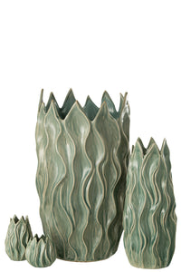 Vase Ivy Ceramic Green Extra Large