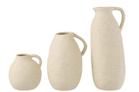 Vase Jug Ceramic Beige Large