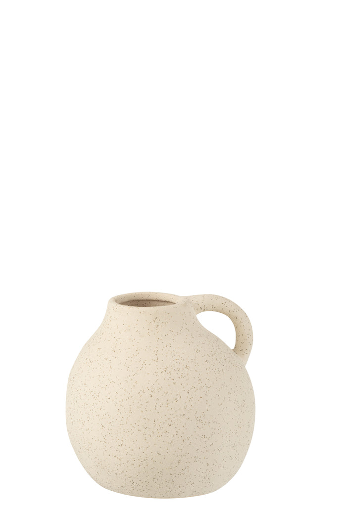 Vase Jug Ceramic Beige Small