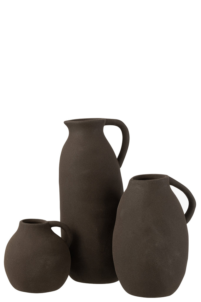 Vase Jug Ceramic Black Large