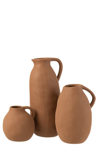 Vase Jug Ceramic Brown Large