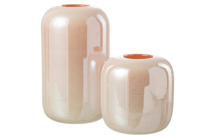 Vase Julien Glass Orange/Pink Large