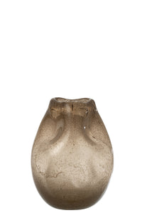 Vase Modern Glass Brown Medium