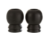 Vase Olivia Ceramic Black Ass2