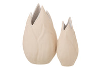 Vase Sand Ceramic Beige Large