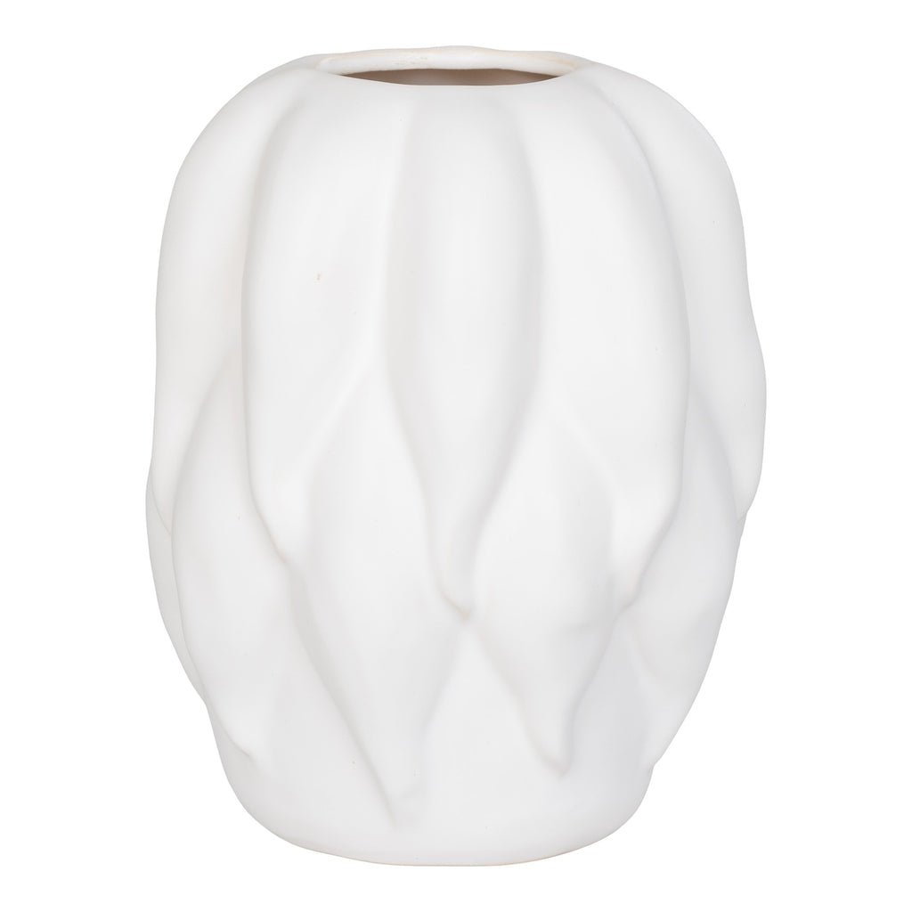 Vase - Vase, ceramic, beige, 19,5x19,5x26 cm